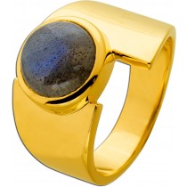 Labradorit Ring Silber 925 blauer grüner Natur Labradorit Edelstein 4.0ct