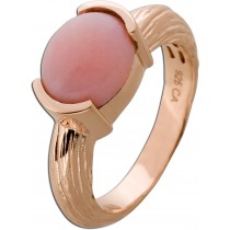 Opal Ring Silber Rose vergoldet rosa nat. Opal 2.3ct