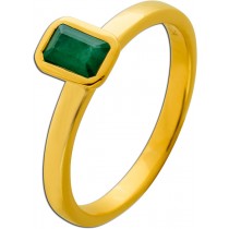 Smaragd Ring Silber vergoldet Natur Smaragd 0.60ct