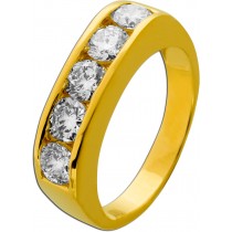 Diamant Ring Silber vergoldet Lab Grown Diamonds 1.5ct