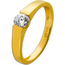Diamant Ring Silber vergoldet Lab Grown Diamond 0.50ct