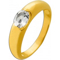 Topas Ring Silber vergoldet nat. weisser Topas 0.80ct.