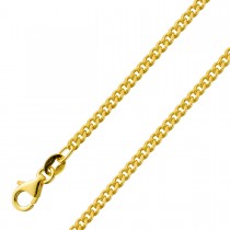 Panzerkette Kette Sterling Silber 925 gelb vergoldet 38-70cm Unisex Halskette 