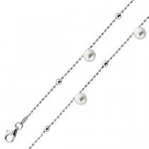 Perlenkette Silber 925 synthetische Perlen
