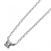 Halskette Silber 925 weißer Solitär Zirkonia Stein