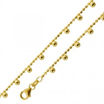 Kugelkette Silber 925 Gold vergoldet Kugelanhänger