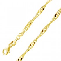 Singapur Armband 2.7mm Silber vergoldet 