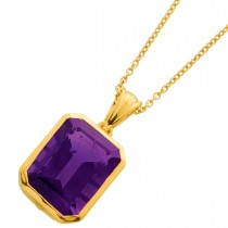 Amethyst Kette Silber vergoldet nat afrikanischer Amethyst 10ct