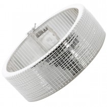 Armreif Armband Silber 925 beweglich Karomuster poliert rhodiniert Damen