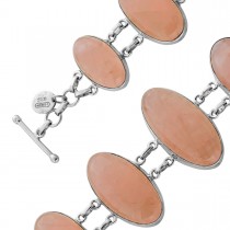 Rosenquarz Armband Silber 925 rosa Edelsteine 100ct