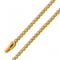 Tennisarmband 1ct Silber vergoldet Lab Grown Diamanten Brillanten