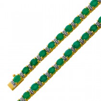 Smaragd Armband Silber vergoldet nat. Smaragde 7.3ct nat. Topase