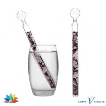 Edelsteinwasser LEBENSFREUDE Granat Rubin Rosenquarz Blume des Lebens