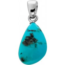 Türkis Anhänger Silber 925 blauer Türkis Trommelstein 13-19ct.