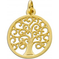 Lebensbaum Designer Anhänger Silber 925 vergoldet 