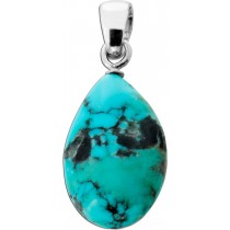Türkis Anhänger Sterling Silber 925 Türkis Edelstein 15.0ct 