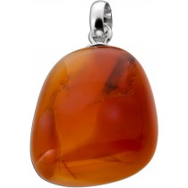 Carneol Anhänger Sterling Silber 925 roter Carneol Edelstein 