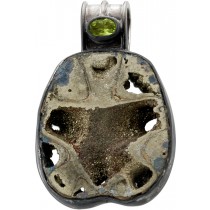 Aventurin Anhänger Silber 925 Katzengold grüner Edelstein 1.14ct  