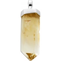 Anhänger Sterling Silber 925 zitronengelber Citrin 53.0ct. 