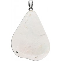 Morganit Anhänger Sterlingsilber 925 rosa Edelstein getrommelt