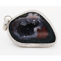 Achat Anhänger Sterlingsilber 925 violette rote Druse 53ct Edelstein