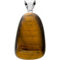 Tigerauge Anhänger Sterlingsilber 925 goldbrauner Edelstein  