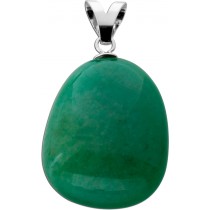 Aventurin Anhänger Silber 925 grüner Edelstein 70.8ct