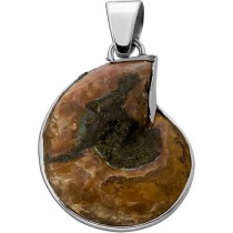 Ammonit Designeranhänger Silber 925 Fossil Edelstein 17.0ct