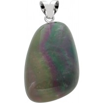 Fluorit Anhänger Silber 925 bunter Edelstein 116.2ct