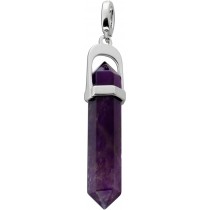Amethyst Anhänger Silber 925 lila Edelstein Spitze