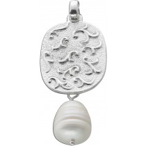 Perl Anhänger Silber 925 Barock Perle14.3x12.7mm 