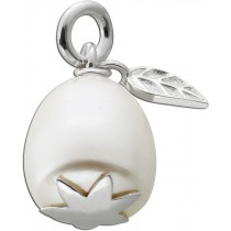 Perl Anhänger Silber 925 Mabe Perle 15x12mm Blattanhänger