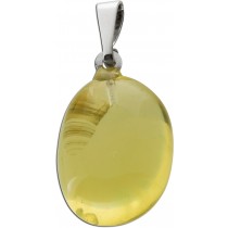Limonenquarz Anhänger Silber 925 hellgelber Edelstein 14.58ct.