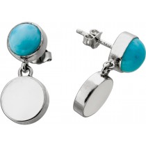 Larimar Ohrhänger Silber 925 Natur Edelsteine Perlmutt 