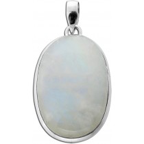 Mondstein Anhäger Silber 925 Regenbogen Edelstein 30ct