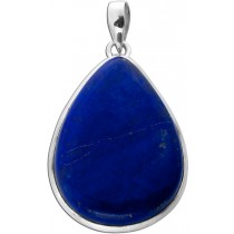 Lapislazuli Anhänger Silber 925 dunkelblauer Edelstein 40ct