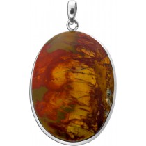 Marra Mamba Tigerauge Anhänger Silber 925 braun grüner Edelstein 55ct