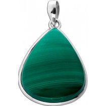 Malachit Anhänger Silber 925 grüner Edelstein 35ct