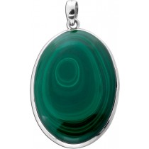 Malachit Anhänger Silber 925 grüner Edelstein 85ct