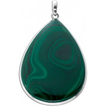 Malachit Anhänger Silber 925 grüner Edelstein 130ct