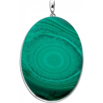 Malachit Anhänger Silber 925 grüner Edelstein 205ct