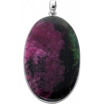 Rubin Zoisit Anhänger Silber 925 pink grüner Edelstein 130ct