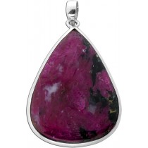 Rubin Zoisit Anhänger Silber 925 grün pinker Edelstein 50ct