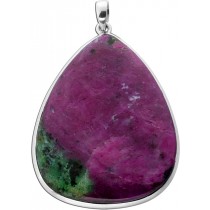 Rubin Zoisit Anhänger Silber 925 pink grüner Edelstein 115ct
