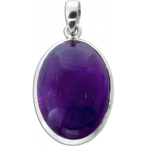 Amethyst Anhänger Silber 925 violetter Edelstein 25ct