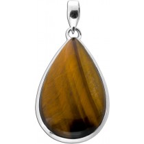 Tigerauge Anhänger Silber 925 gold brauner Edelstein 20ct
