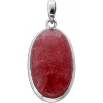 Erdbeerquarz Anhänger Silber 925 pinker Edelstein 30ct