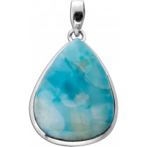 Larimar Anhänger Silber 925 himmelblauer Edelstein 20ct