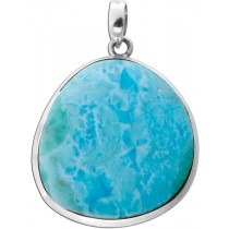 Larimar Anhänger Silber 925 himmelblauer Edelstein 30ct