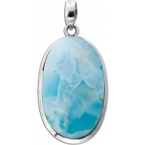 Larimar Anhänger Silber 925 himmelblauer Edelstein 25ct